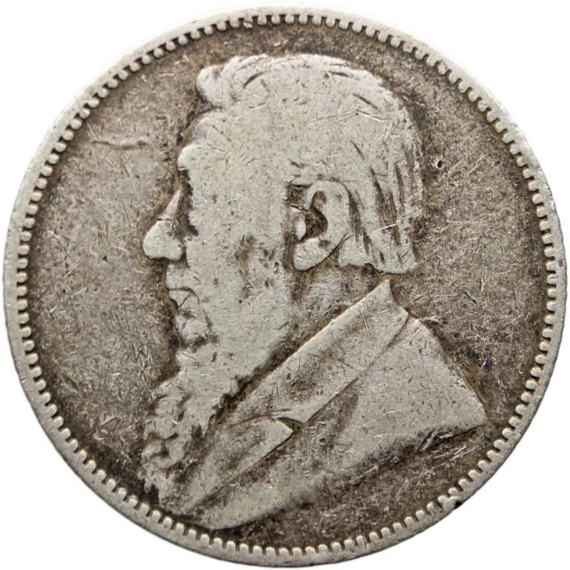 1892 Shilling South Africa Coin Silver Paul Kruger