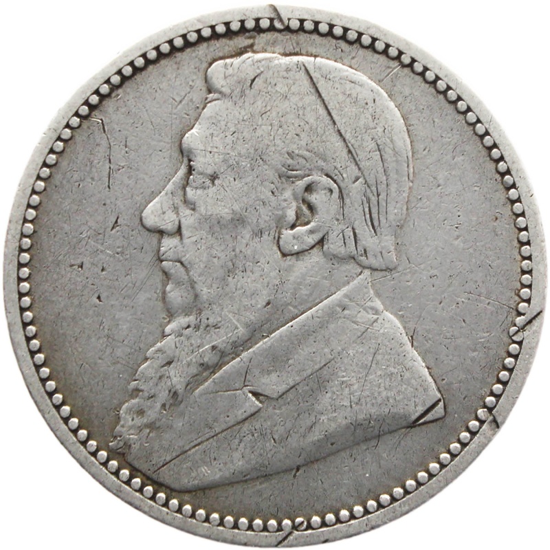 1892 Six Pence South Africa Coin Paul Kruger Silver ZAR