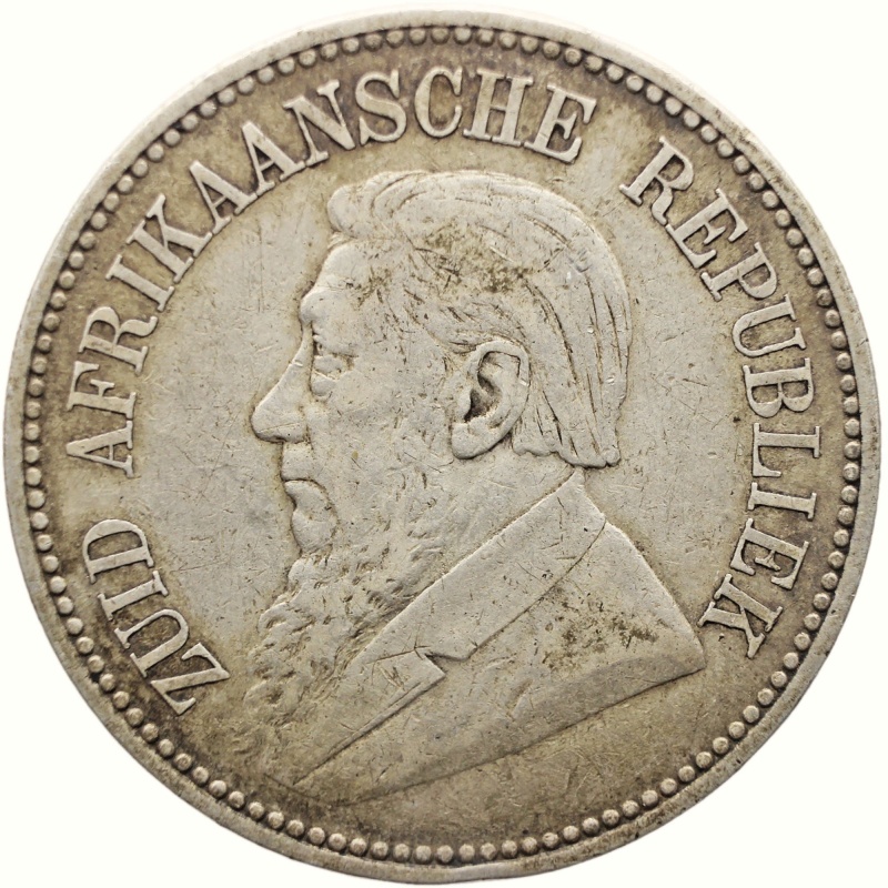 1894 2 1/2 Shillings South Africa Coin Paul Kruger Silver
