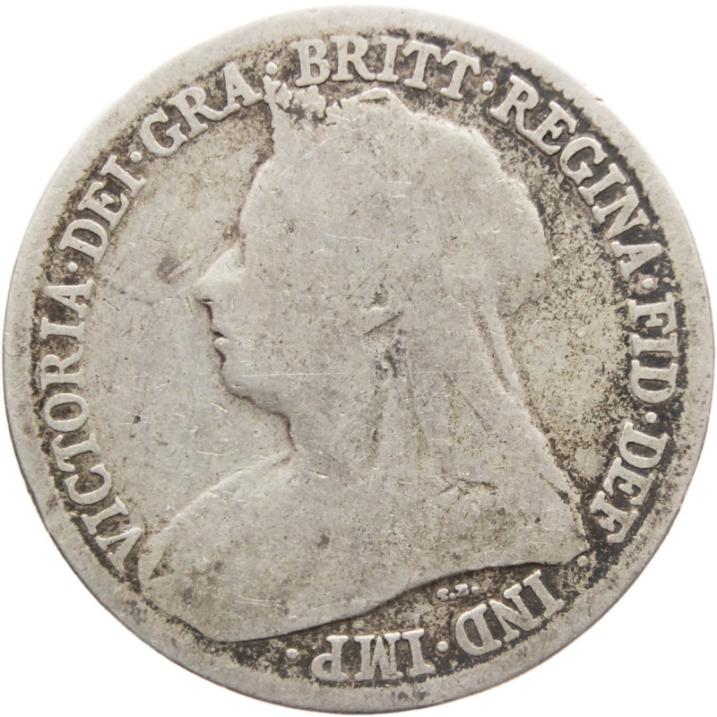 1894 Shilling Queen Victoria Great Britain Silver Coin