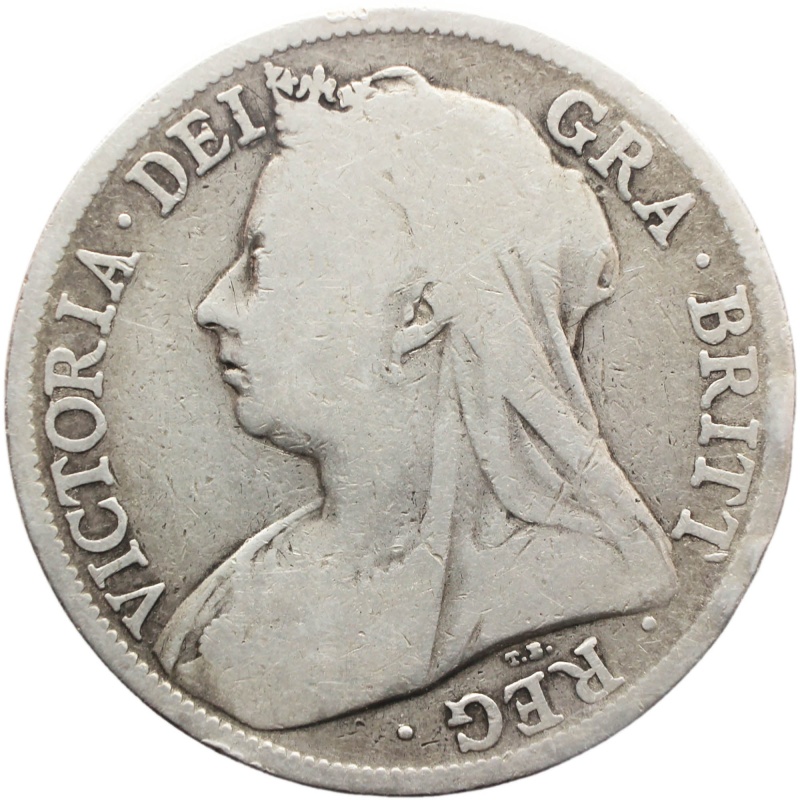1895 Half Crown CoinGreat Britain Victoria Silver