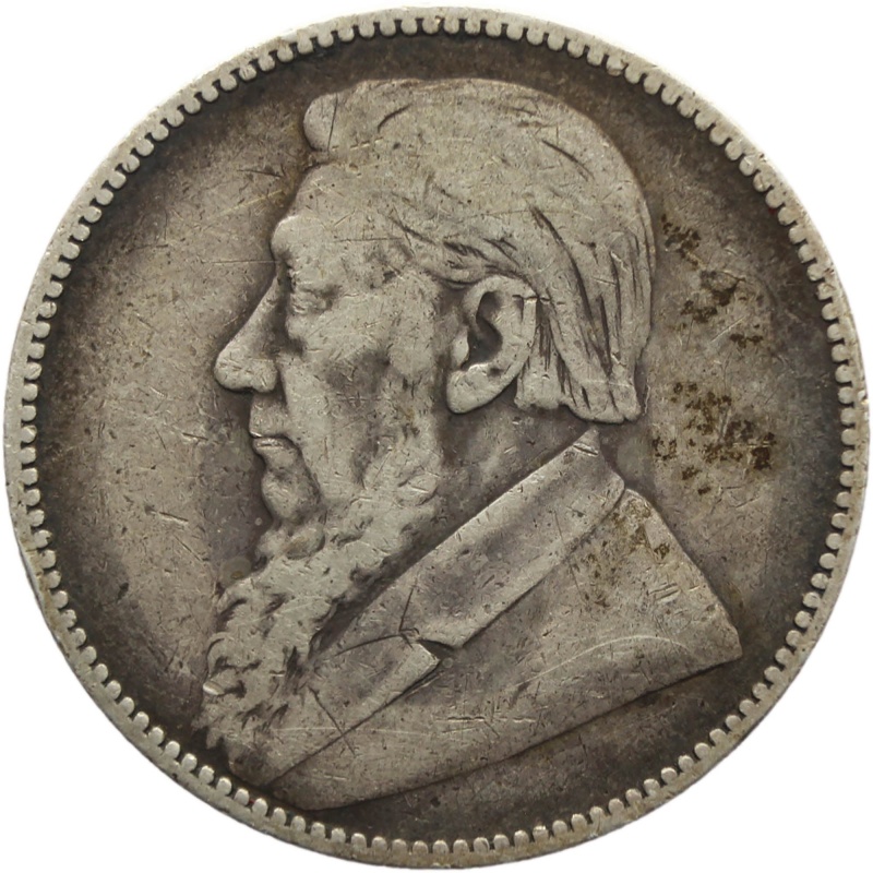 1896 Shilling South Africa Coin Paul Kruger ZAR Silver
