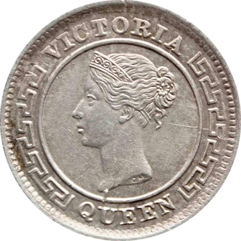 1901 1/4 Cent Ceylon Coin Victoria Cooper Silver Plated