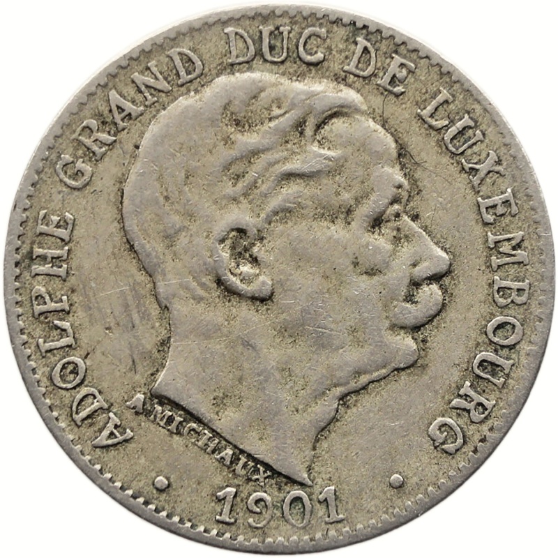 1901 5 Centimes Luxembourg Coin Adolphe