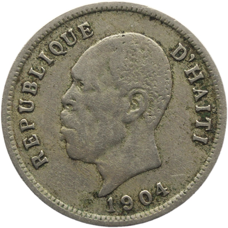 1904 5 Centimes Haiti Coin Pierre Nord-Alexis