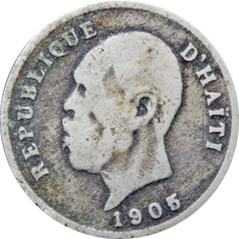 1905 5 Centimes Haiti Coin Pierre Nord-Alexis
