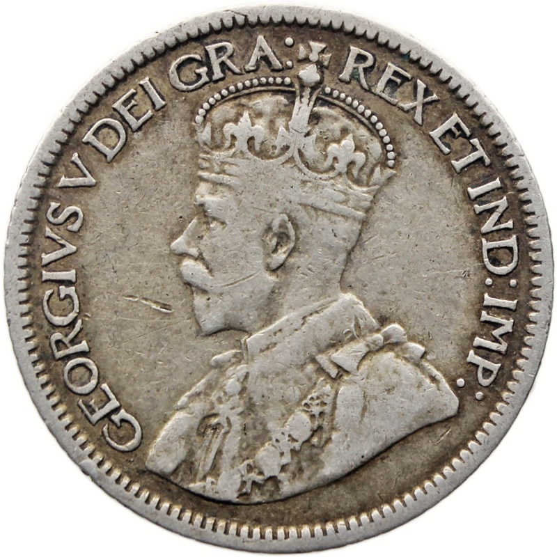 1916 10 Cents Canada Coin George V Silver