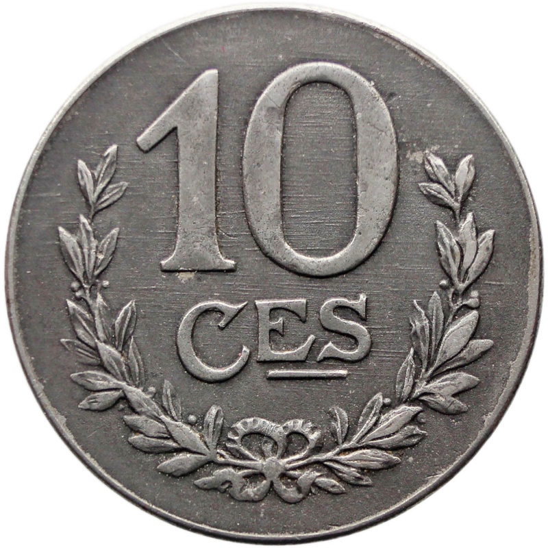 1918 10 Centimes Luxembourg Coin Marie-Adélaïde