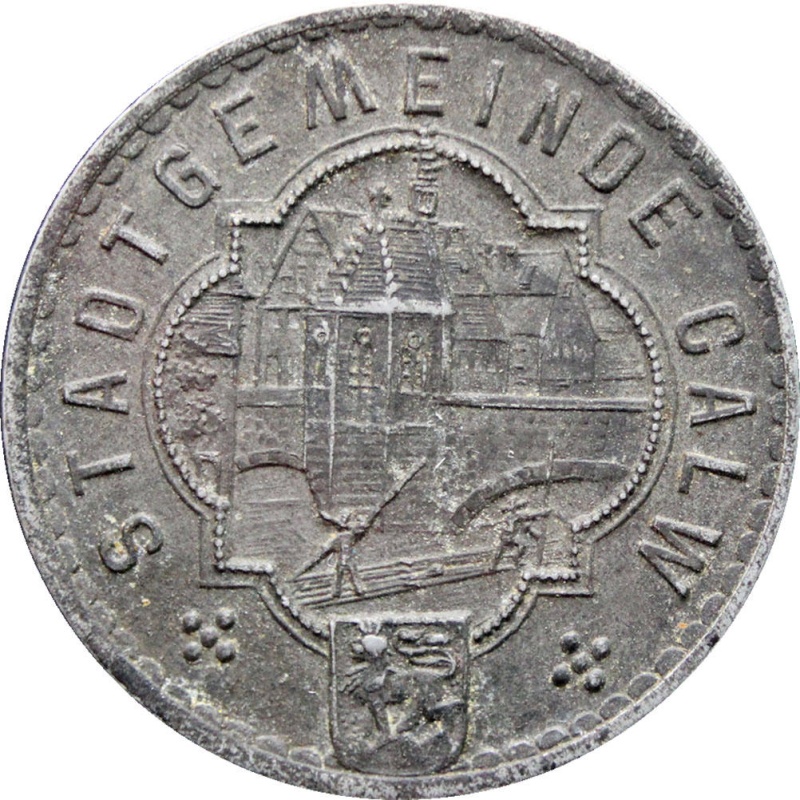 1918 10 Pfennig Germany Calw Notgeld Stadtgemeinde Coin