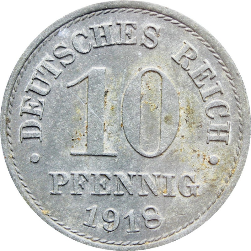 1918 10 Pfennig Germany Coin