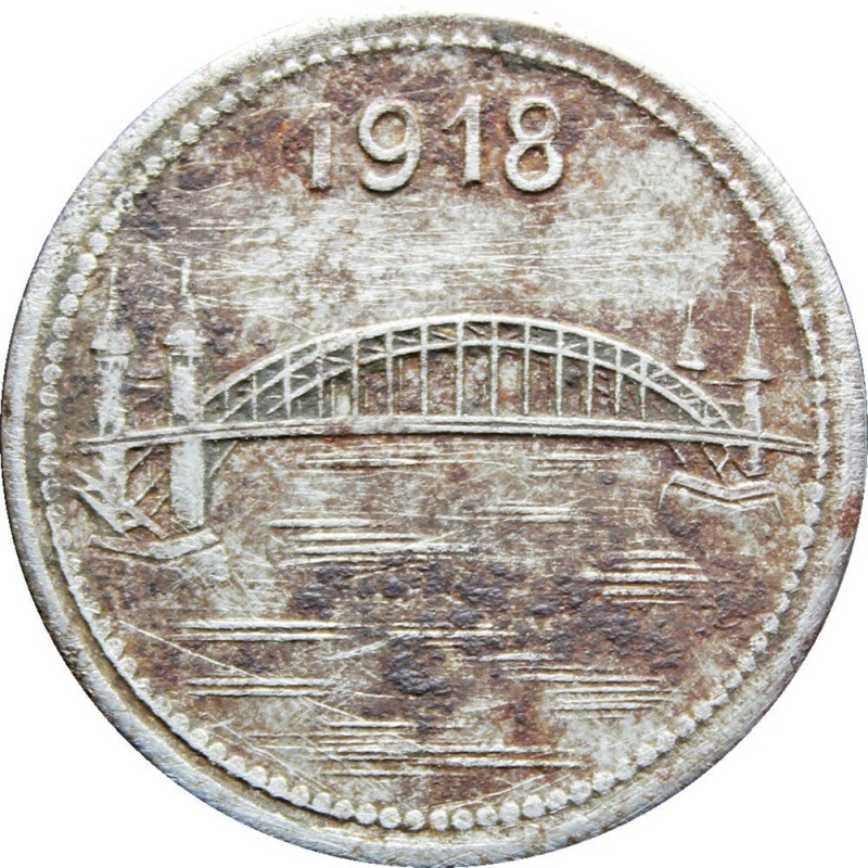 1918 5 Pfennig German Stadt, Land und Siegkreis, Rheinprovinz Notgeld Coin
