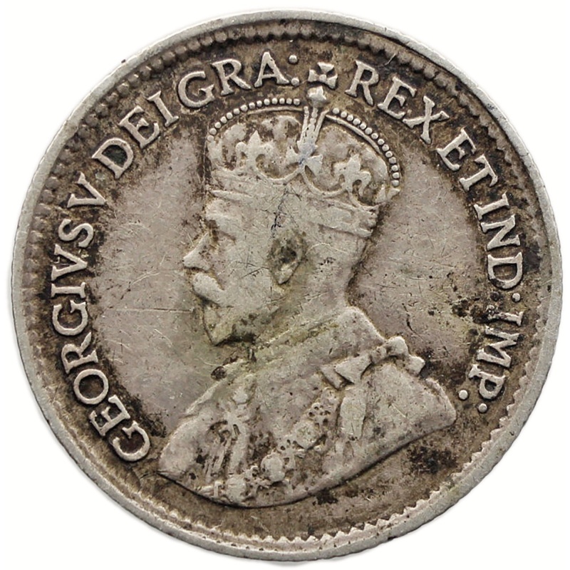 1920 5 Cent Canada Coin George V Silver