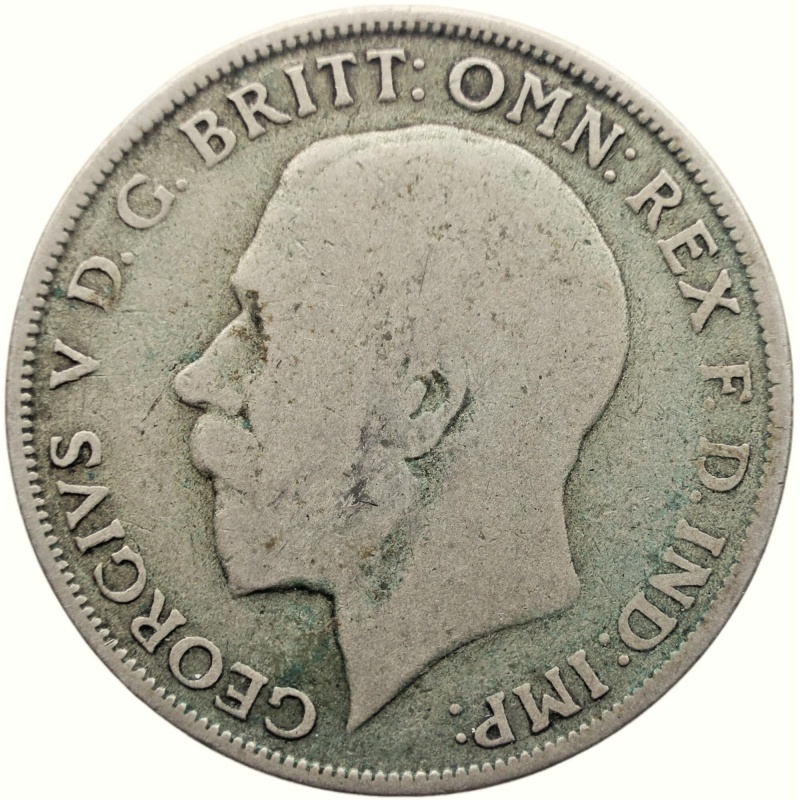 1921 1 Florin George V Coin UK Silver