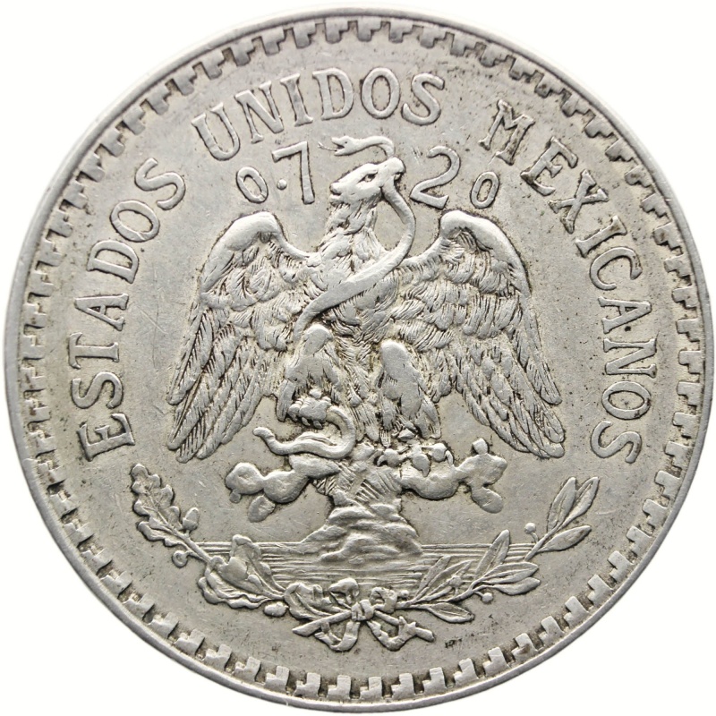 1924 1 Peso Mexico Coin Silver