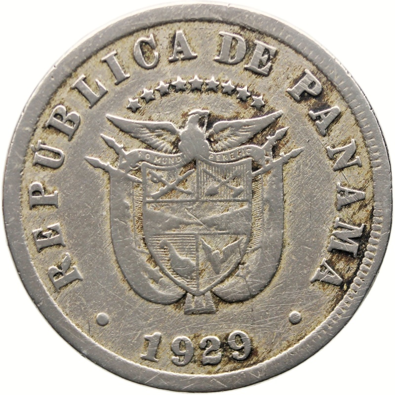 1929 5 Centesimos Panama Coin