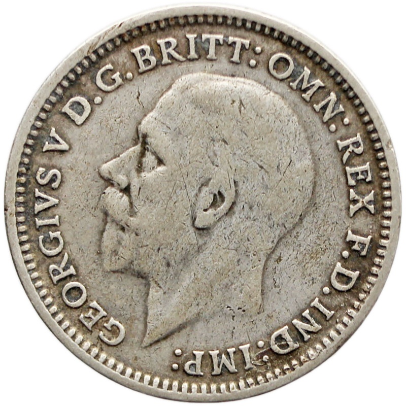 1932 3 Pence George V Silver Coin United Kingdom