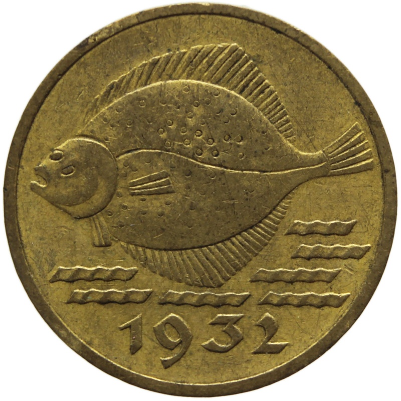 1932 Danzig 5 Pfennig Coin
