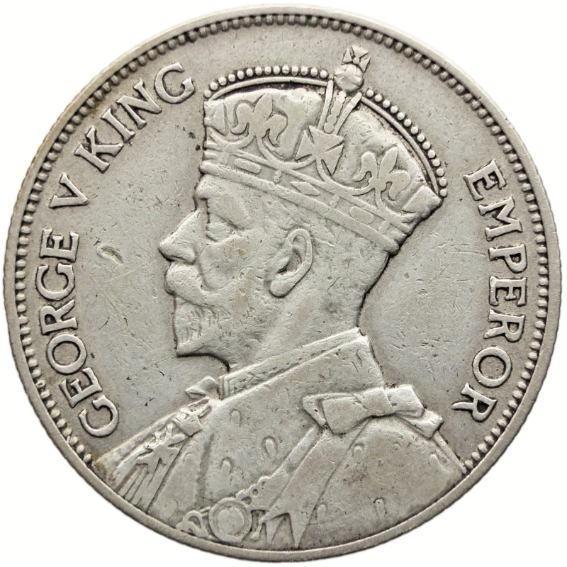 1935 Florin New Zealand Coin George V Silver
