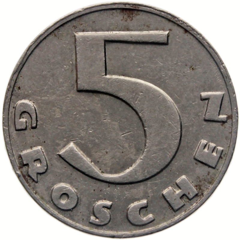 1937 5 Groschen Austria Coin