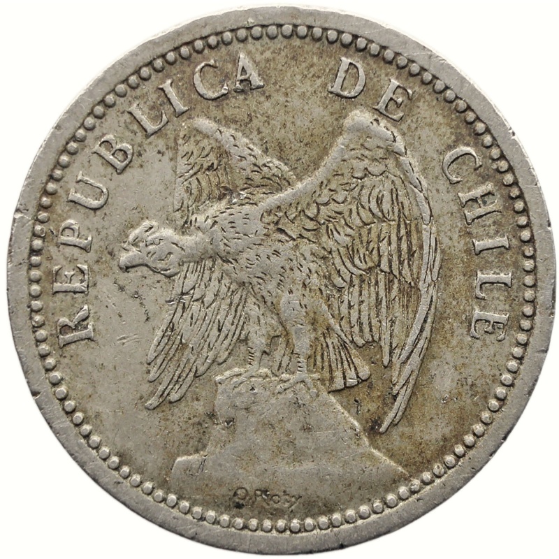 1937 Chile 20 Centavos Coin