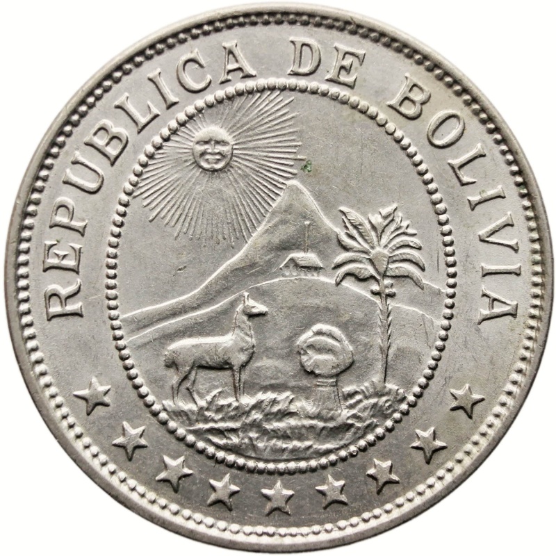 1939 50 Centavos Bolivia Coin