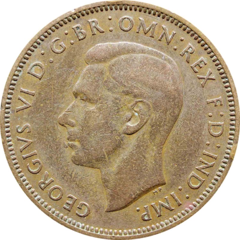 1942 Half Penny George VI Coin