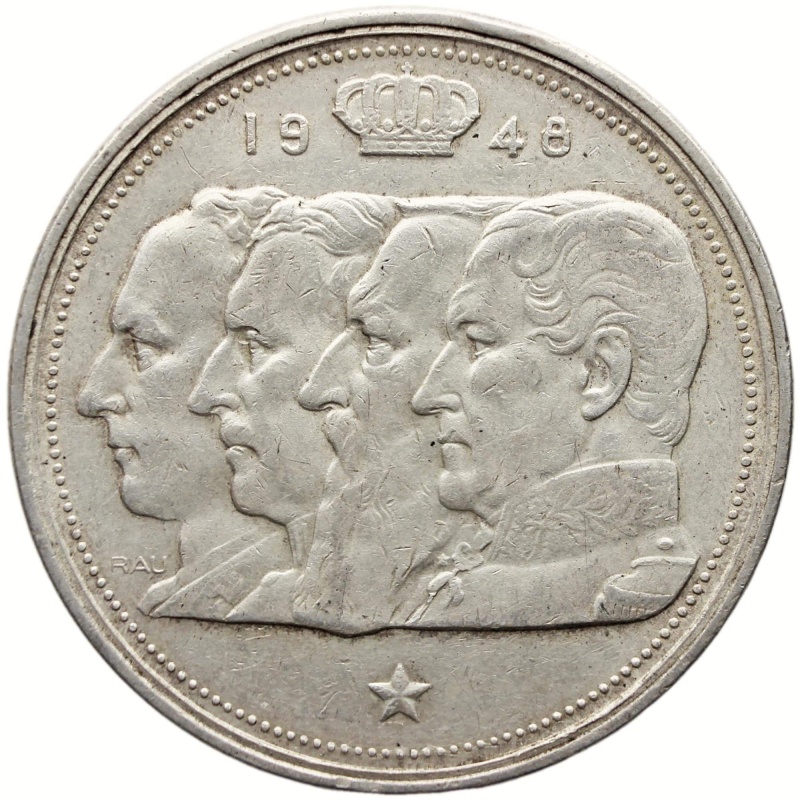 1948 100 Francs Belgium Coin Leopold III Silver Dutch text