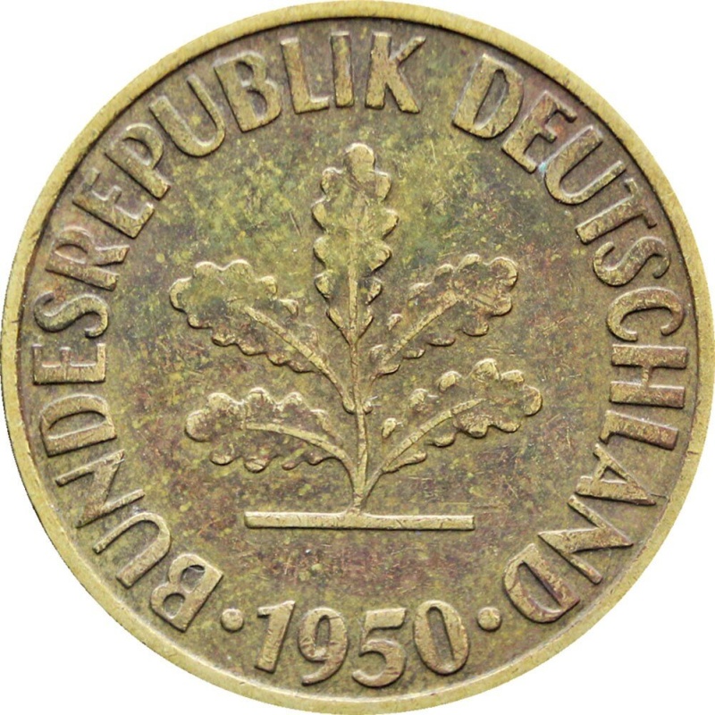 1950 10 Pfennig Germany - Federal Republic Coin Munich Mint