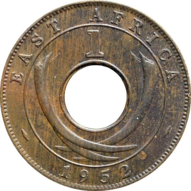 1952 One Cent East Africa George VI Coin