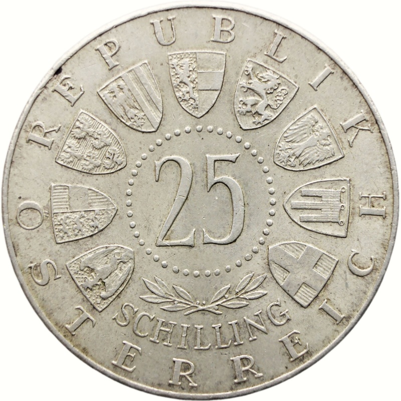 1957 25 Schilling Austria Coin Mariazell