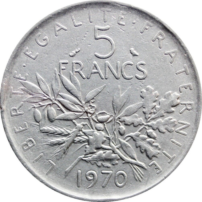 1970 5 Francs France Coin