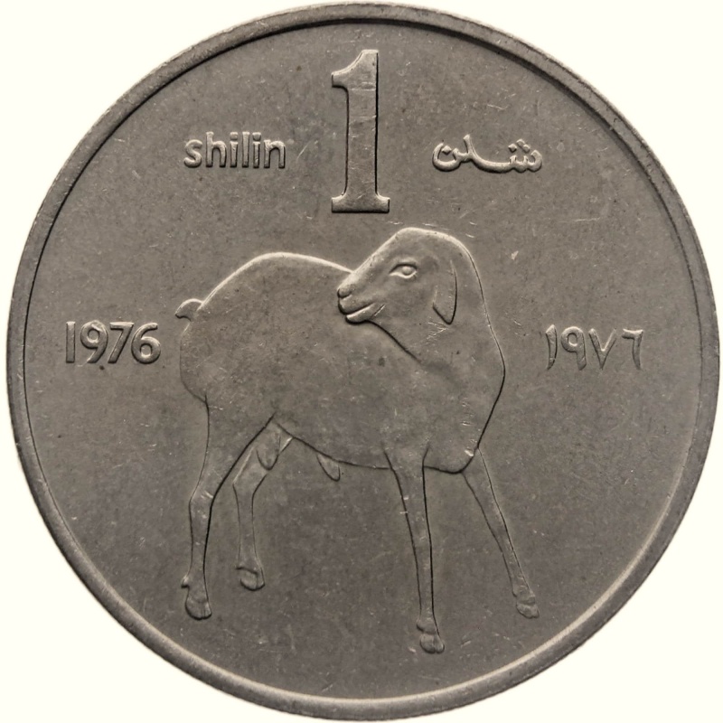 1976 1 Shilling Somalia Democratic Republic Coin