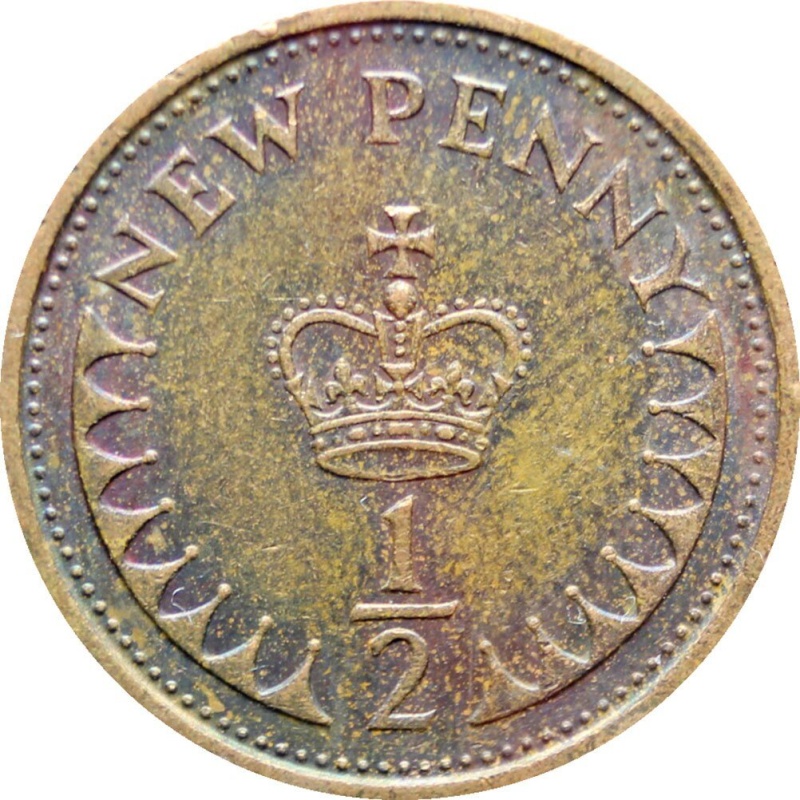 1978 Half New Penny Elizabeth II Coin