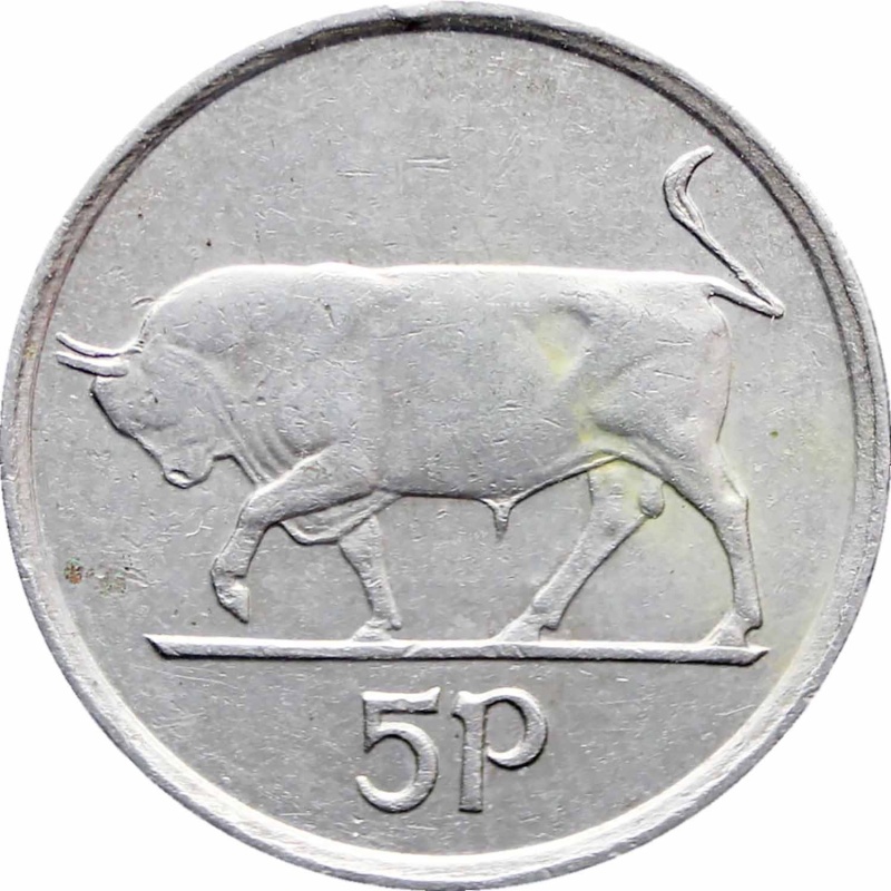 1993 Ireland 5 Pingin Coin (small type)