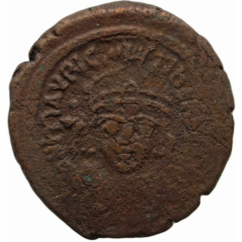 578 - 582 Byzantine Empire Coin Tiberius II Constantine Bronze Follis Constantinople Mint