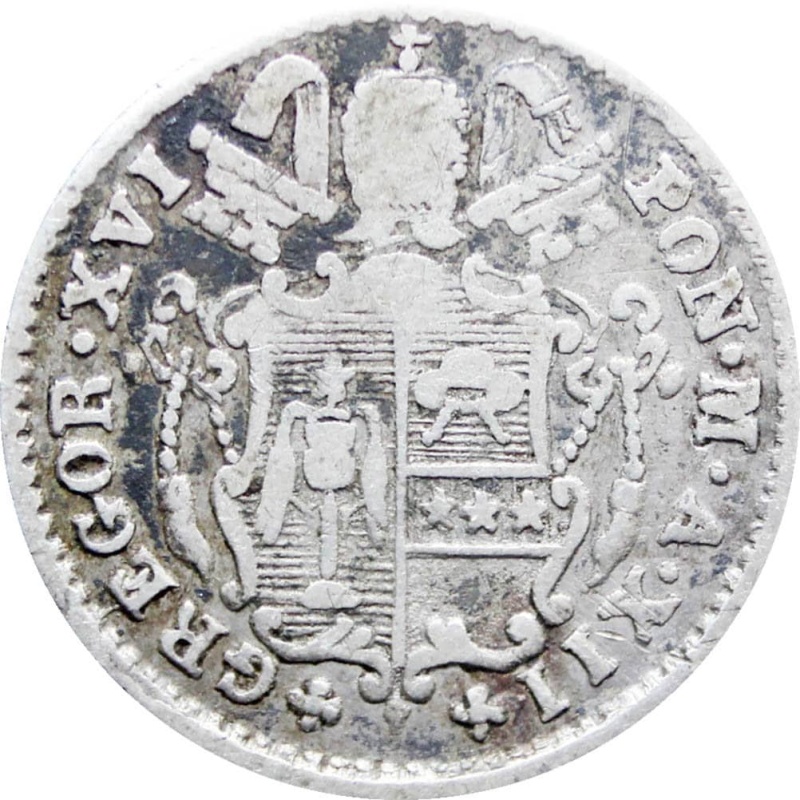 5 Baiocchi 1842 Gregorio XVI Italy Papal States