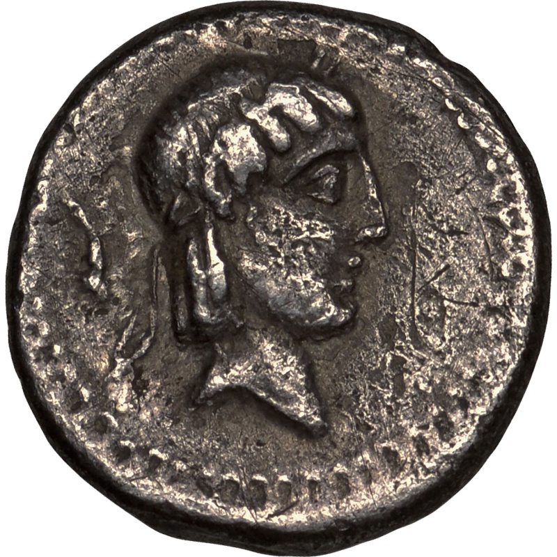 90 BC Roman Republic Coin Quinarius Calpurnia Lucius Calpurnius Piso Frugi Silver