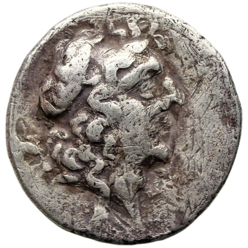 96-95 BC Ancient Greek Drachm Cappadocia Ariarathes IX Coin Silver Year 5