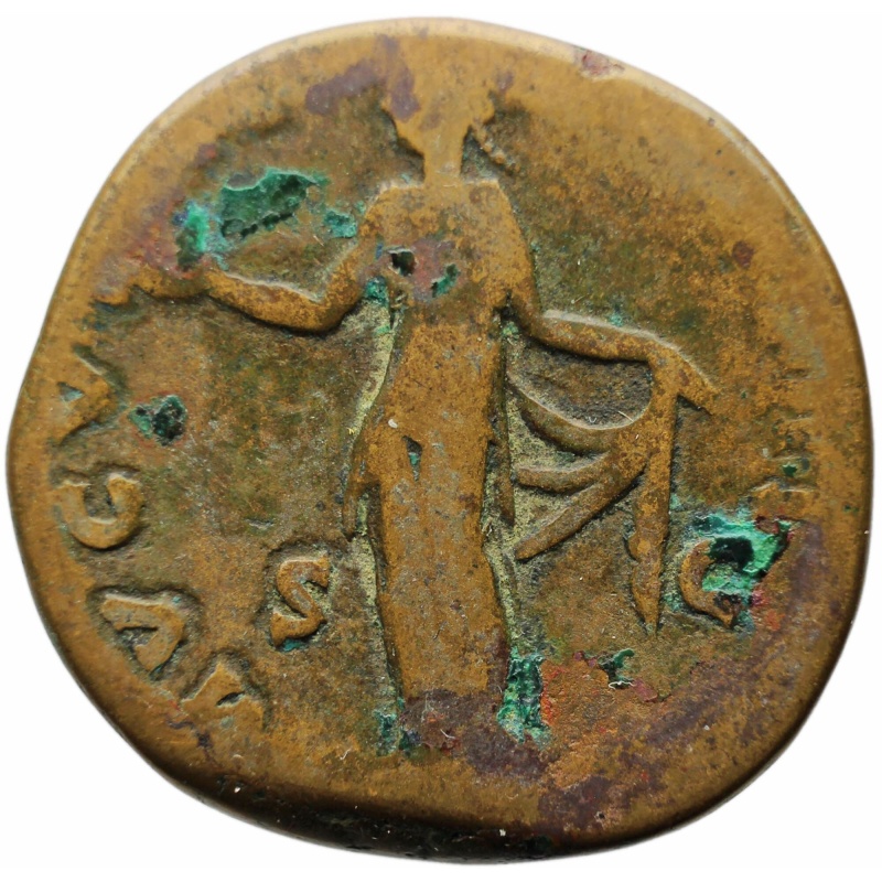 AD 145-161 Æ Sestertius Faustina the Younger Roman Empire Coin