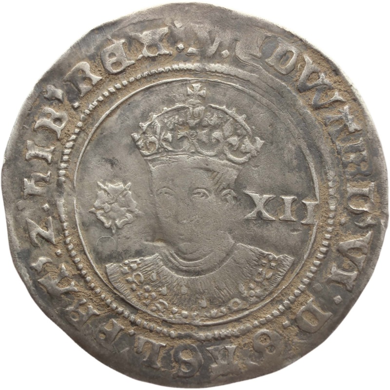 1551 – 1553 Shilling Edward VI Coin England, 3rd period, Fine Silver Issue