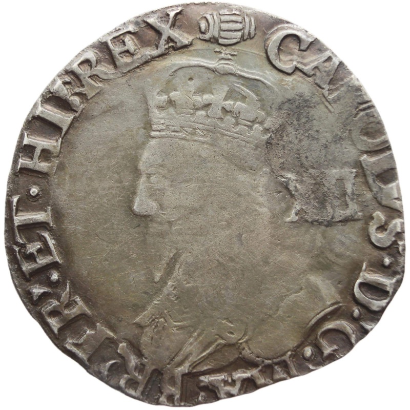 England 1636 – 1638 Shilling Charles I Coin Tun mintmark Silver Hammered House of Stuart Group D Type 3a