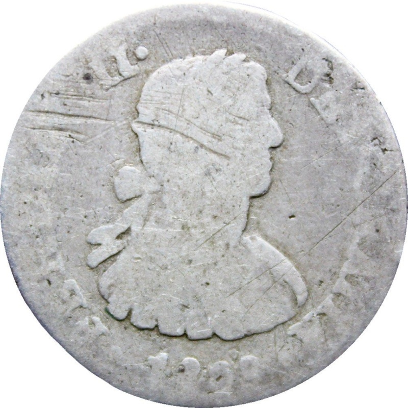 Half Real 1809 TH Mexico Ferdinand VII Coin