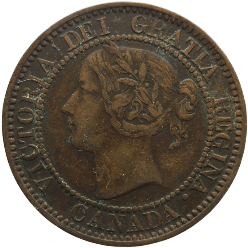1859 One Cent Canada Coin Queen Victoria
