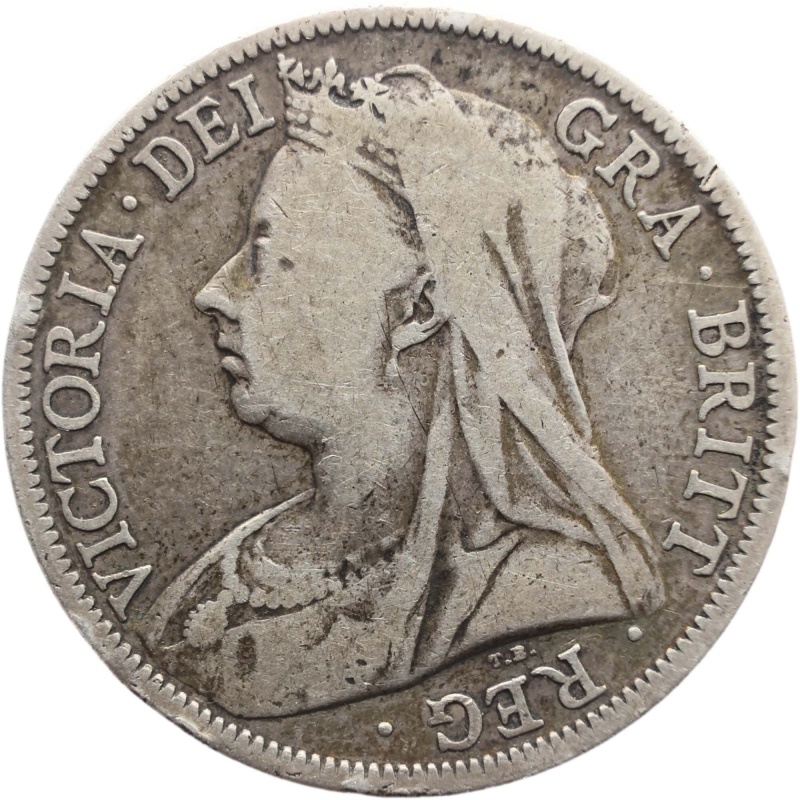 1898 Half Crown Victoria Silver Coin Great Britain
