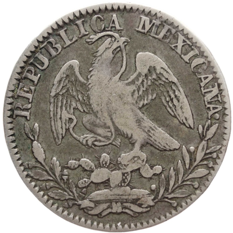 1832 Zs OM 2 Reales Mexico Coin Silver Mint Mexico City Overdate 2