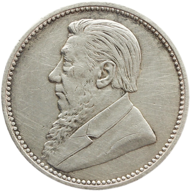 1892 Six Pence South Africa Silver Coin Paul Kruger ZAR