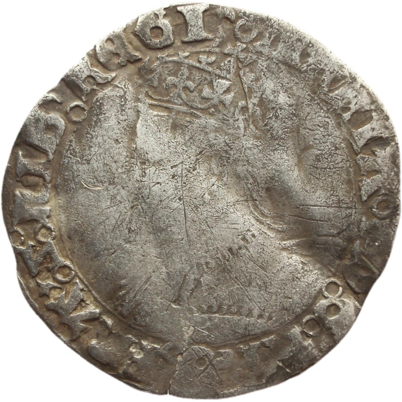 England 1553 - 1554 Groat Mary Four Pence Silver Coin Tudor Hammered Mint Pomegranate