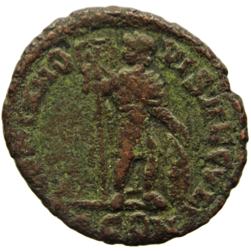 367 - 383 A.D. Roman Empire Gratian Bronze AE3 Coin Arles Mint