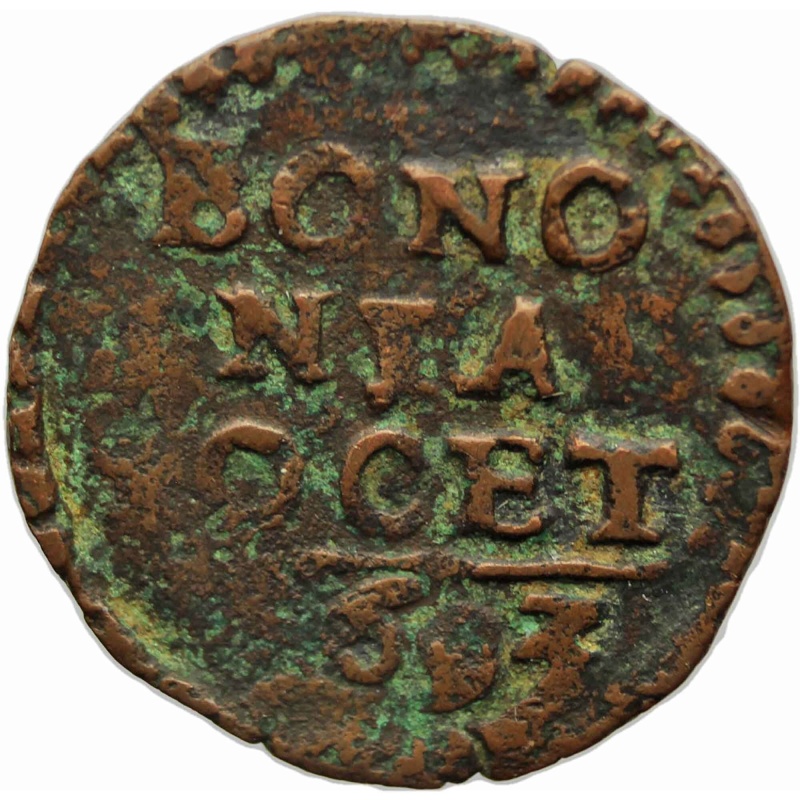 1693 1 Quattrino Innocent XII Coin Papal States Bologna Italian states