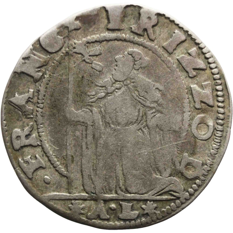 Rare 1631 – 1646 Francesco Erizzo 12 Soldi Republic of Venice Silver Coin